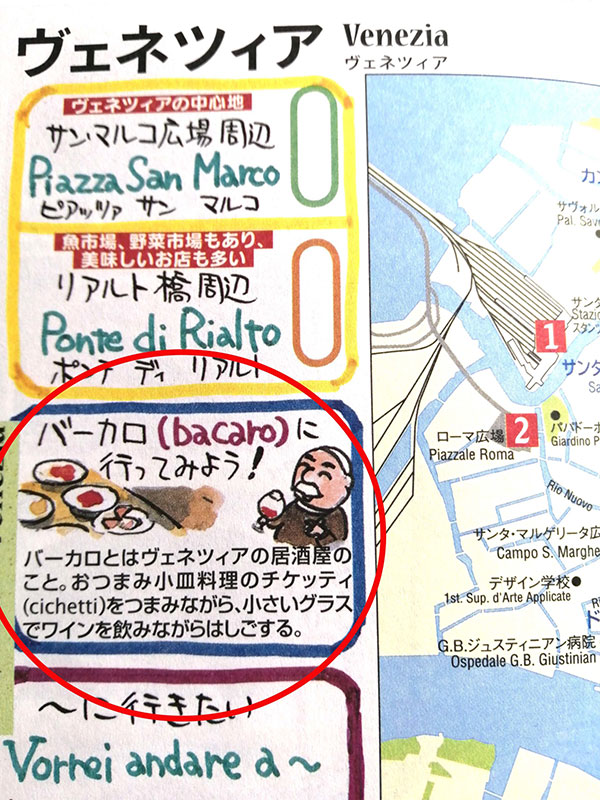 指さし会話帳イタリアの「バーカロではしご酒」