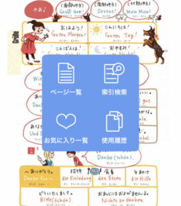 指さし会話ドイツ ページ一覧 索引検索 お気に入り一覧 使用履歴